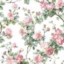 Pink Rose Floral Shelf Liner Contact Paper French Farmhouse Peel and Stick Floral Wallpaper for Walls Cabinets Drawer Table Arts Crafts Decal 17.7X117 Inches