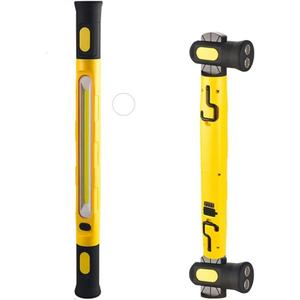 20" Magnetic COB LED Work Light, Rechargeable Under Hood Mechanic Light with Power Bank, Dual-Tone (White/Yellow) Folding Inspection Lamp with Hooks, Portable Handheld Flashlight for Car Repair