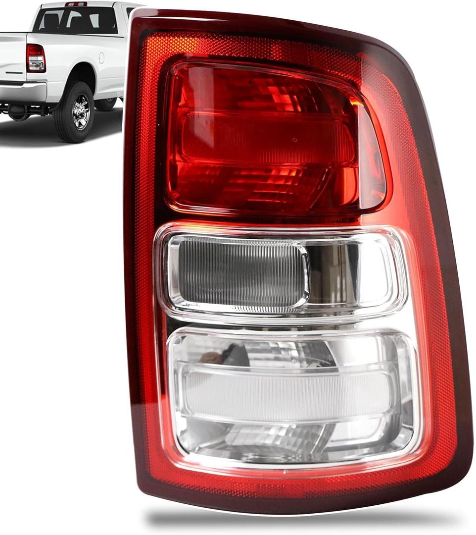 Lathsy Tail Lights Red Bezel Compatible With 20192023 Dodge Ram 2500 Right Passenger Side Replace:68361714AD