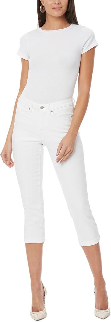 NYDJ Women's Chloe Capri 1" Cuff, 14P  (Optic White)