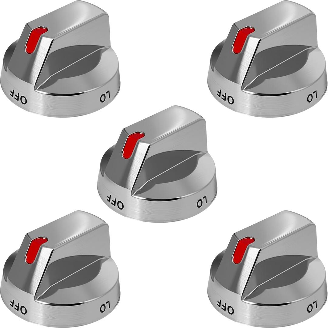 DG64-00473A Thickened Burner Control Knob Replacement - Selective Fit Compatible with Samsung Gas Range/Stove & Oven Models: NX58H5600SS, NX58F5700WS, NX58H5650WS, NX58J7750SS, NX58M6850SS (5)
