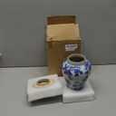 Blue and White Ginger Jar with Lid Antique Style Porcelain Ginger Jars Chinoiserie Home Decorative