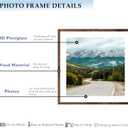 Wood 24x24 Picture Frame with 20x20 Mat Deep Brown, Display 20x20 with Mat or 24x24 without Mat, Wood 24 by 24 Photo Frame, 24 x 24 Frame for Wall Hanging Display, Deep Brown