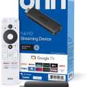 IT'S BRAZILIAN onn Full HD Streaming Device, Google TV - Fast Streaming, 8GB Storage, 1.5GB RAM, Remote with Voice Control