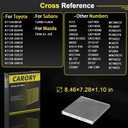 Cabin Air Filter w/Activated Carbon for Toyota Camry, Corolla, RAV4, Prius, Highlander, Sienna, Venza, Crown, Lexus ES350, ES300h, NX250, RX350, RX450h, Subaru Outback, Mazda CX9 and More