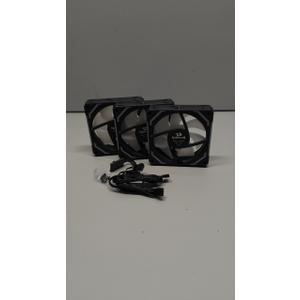 Redragon GCF012 Reverse 120mm PC Case Fan, Daisy-Chain Connection, 5V 3Pin ARGB Lighting, 4 Pin PWM Case Fan, for Radiator/Computer Case Cooling, 120x120x25mm, 3 Pack, Black