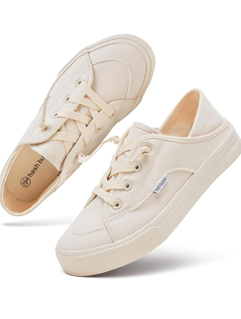 hash bubbie Women's Slip on Shoes Canvas Shoes Non Slip Fashion Sneakers for Women Low Top Loafers Size 10,5