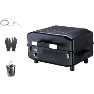 Z GRILLS ZPG-200A Portable Tabletop Wood Pellet Grill and Smoker, Digital Control, 8 in 1 BBQ Grill for Outdoor Kitchen, Backyard, 202 Sq Inches of Cooking (Black)
