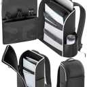 LVVIL Backpack for PS5/ Slim/ Pro Console, Full Protection PS5 Carrying Case Travel Bag, Large Capacity PS 5 Storage Bag for Dual Controllers, PS Portal, Laptop, Game Cards, Sony PSP Accessory Kits