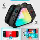 i-Blason Charging Dock for Nintendo Switch 2 Joycon Controller, [7 Adjustable RGB Lighting] [Magnetic Design] 4 in 1 Fast Charger Station for Switch 2 Joycon with LED Indication & Type-C Charger Cable