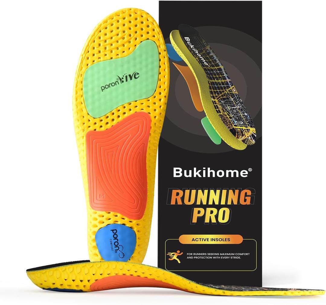 Running Insoles Inserts for Men & Women with Arch Support-S | Breathable Insoles for running shoes, Lightweight, Reduce Fatigue, Boost Performance, Size S-Men 7-7.5|Women 8-9