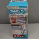 Vacuum Storage Bags, 10 Jumbo Space Saver Bags with Pump, Space Bags, Vacuum Sealer Bags for Clothes, Comforters, Blankets, Bedding