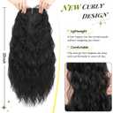 UDU Curly Hair Topper 20inch Natural Curly Hair Toppers for Women with Thinning Hair, Lightweight & Breathable Wiglets for Thinning Hair, Full Coverage, Perfect for Daily Use, Styling, Cosplay