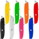 DIYSELF 8 Pack Box Cutters, Premium Utility Knife, Box Cutter Retractable Heavy Duty, Box Opener, Razor Blades Utility Knife for Cardboard and Boxes, Pipe Cutter (Multicolor)