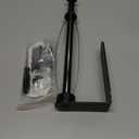 Paper Towel Holder Under Cabinet, Single Hand Operable Wall Mount with Damping Effect, Self-Adhesive or Drilled Paper Roll Holders for Kitchen, Bathroom, RV(2 Towel Robe Hooks) (Black)