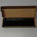 9.5 Large Acrylic Straw Holder for Cabinet Door - Reusable Tumbler Straw Organizer Storage, Small Kitchen Accessories Container, Ultra Sticky Cupboard Door Mounted (Black)