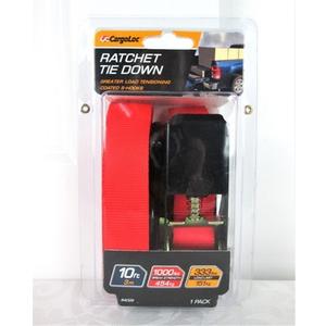 CargoLoc Ratchet Tie Down 10 Ft. 1 Pack 1000 Lbs Break Strength 333 Lbs