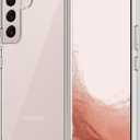 for Samsung Galaxy S22 Case Clear, Anti-Yellowing 6.1 Inches Slim Fit Heavy Duty Protection Wireless Charging Lightweight Shockproof Anti-Slip Transparent TPU and PC Back Protective Phone Cover