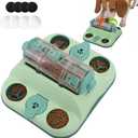 GJEASE Paw-Activated Rolling Interactive Dog Treat Puzzle Toys for IQ Training & Mental Stimulating,Fun Slow Feeder,2 Levels of Challenge