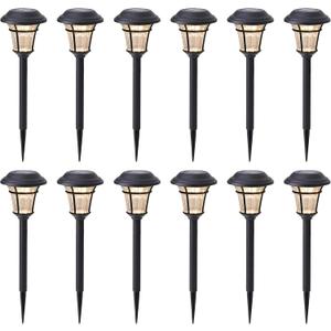 MAGGIFT 12 Pack Solar Pathway Lights Outdoor Solar Garden Lights for Patio, Yard, Driveway