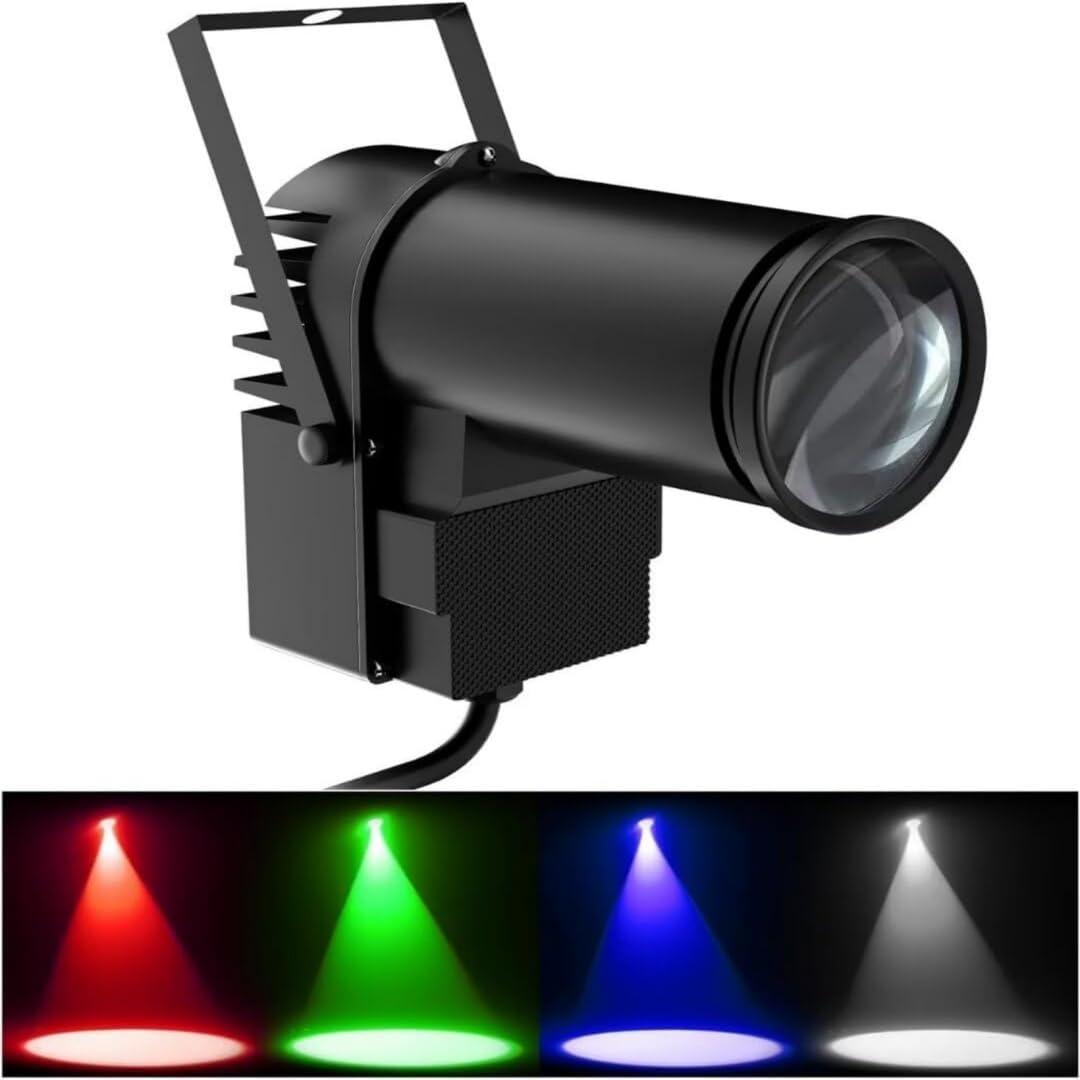 U`King Pinspot Light for Disco Ball 512 DMX 10W RGBW Mirror Ball Spotlight LED Beam Pinspot Lights by Sound Activated Controlled Disco Balls Spotlight for Party Wedding DJ Disco Shows (Black1) U`King Pinspot Light for Disco Ball 512 DMX 10W RGBW Mirror Ball Spotlight LED Beam Pinspot Lights by Sound Activated Controlled Disco Balls Spotlight for Party Wedding DJ Disco Shows (Black1)