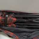 Huskfirm Padded Double Camping Chair, Camping Couch, Black & Red Plaid