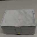 KOOAAICCHI Small Jewelry Box, Travel Jewelry Organizer, Portable Jewelry boxes for Women Girls Gift, Double Layers PU Leather Jewelry Holder for Rings, Earrings, Necklaces-Velvet Blue