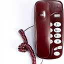 Old Style Wall Phone-Freely Adjust The Volume Landline Phone, Classic Retro Design Landline Phones for Home, Wall Phones for Landline, Suitable for Living Room, School, Home, Office(Red)