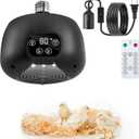 1 Pack Chicken Coop Heater, Timing Chicken Heat Lamp, Smart Temperature Control Chick Brooder Heater, 5 ft Ultra Long Cable Reptile Heating Lamp for Poultry Chick Reptile Pet Dog Cats