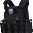 MGFLASHFORCE Tactical Vest Molle Airsoft Vest for Men (Black)
