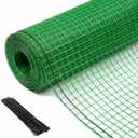 4x100 FT Plastic Garden Fence with 50 Zip Ties Green Heavy Duty Temporary Safety Fencing for Animals, Snow, Poultry, Deer, Yard & Construction