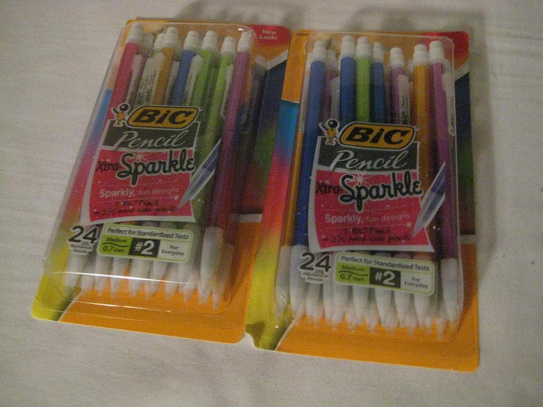 Bic Mechanical Pencils with Colorful Barrels 0.7 mm Assorted 24 Per-Pk (2 Pack)