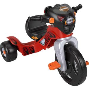 Fisher-Price Toddler Tricycle Harley-Davidson Lights & Sounds Trike, Toy Bike with Adjustable Seat & Storage for Outdoor Play Kids Ages 2+ Years  