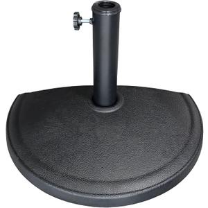 US Weight Half Round 20 lb Patio Umbrella Base - Adjustable Umbrella Stand for Posts up to 1.9 in - Sun and Weather Resistant - Half Round Design with Textured Surface