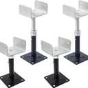 4 Pack U-Shaped Floor Jack for 4x2, 4x4, 4x6 Joists - Adjustable Steel Telepost with U-Head, Mini Screw Jack, Post Jack.6-9 Inch Adjustment Range.