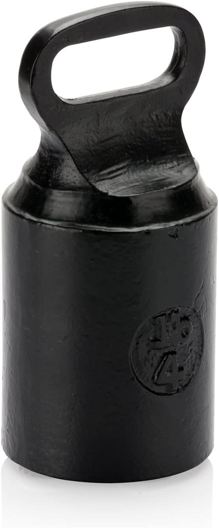 CRAFTSMAN ROAD Cast Iron Door Stop Decorative, Weighted Heavy Door Weight 4lb Antique Free Standing 6 x 3 Non Slip Cast Iron Door Stopper with Handle (Black)