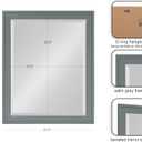 DesignOvation Bosc Framed Decorative Rectangle Wall Mirror, 22 x 28, Gray, Transitional Rectangular Vanity Mirror for Use as Bathroom Mirror for Over Sink or Refined Entryway Mirror