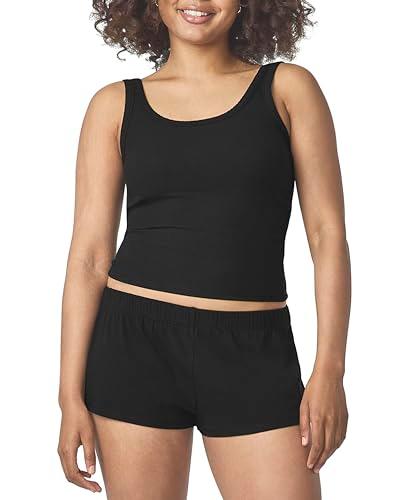 iflorence by mills Womens Sweet Solstice Ribbed Tank Black, Size Medium