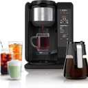 Ninja Hot and Cold Brewed System, Auto-iQ Tea and Coffee Maker with 6 Brew Sizes, 50 fluid ounces, 5 Brew Styles, Frother, Coffee & Tea Baskets with Glass Carafe (CP301), Black