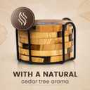 Round Cedar Wood Coasters Set of 6  Epoxy Resin Drink Coasters  Rustic Cup Coasters Perfect for Coffee Cups, Wine Glasses, Beer Pints  Modern Coaster Set with Cedar Scent  6 pcs