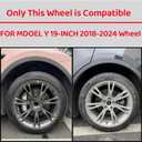 4PCS Wheel Hubcaps 19 Inch Wheel Cover Performance Replacement Wheel Cap Full Rim Cover Accessories for Tesla Model Y 2018-2024 (Matte Black)