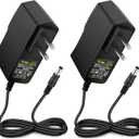 Facmogu 2 Pack DC 5V 2A Power Adapter, AC 100-240V to DC 5V 2A 10W Power Supply Transformers, 5.5 x 2.5mm Jack Also Compatible with 5.5x2.1mm Socket
