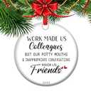 Work Bestie, 2025 Work Wife Coworker Christmas Ornaments, Work Bestie Leaving Gifts, End of Year Coworker Gifts