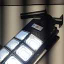 Solar Street Lights Outdoor Waterproof, 80000LM, Dusk to Dawn Solar with Motion Sensor and Remote Control, LED Flood Light, Luces solares para exteriores, Suitable for courtyards, Garage (2-pack) (Black)