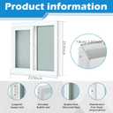 CroBlissful 24'' x 24'' Small Basement Window White Vinyl Basement Slider Window Removable Featuring Double Pane Insulated with Thermal Insulation Soundproof Glass for Bathroom Home Rv Garage