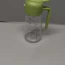 TrendPlain 16oz/470ml Glass Olive Oil Sprayer for Cooking – 2 in 1 Olive Oil Dispenser Bottle for Kitchen Gadgets and Air Fryer Accessories, Salad, BBQ - Green