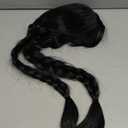 MapofBeauty 40 Inch/ 100 cm Carve Long Straight Cosplay Wig Anime Costume Party Wig (Black)