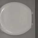 KOHLER 4648-0 Stonewood Round Toilet Seat, Round Wood Seat for Standard Toilets, Comes with Color-Matched Plastic Hinges, Home Essentials, White