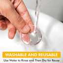 2 x Door Stoppers for Wall  Self Adhesive Door Knob Wall Protector, Door Slam Stopper, Door Handle Bumper Guard (Clear, Small -1.6" (6 Pack))