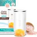 GuruNanda Saltair Lamp Essential Oil Diffuser & Humidifier Aromatherapy Mist with Changing Light - Himalayan Salt - White - 100mL